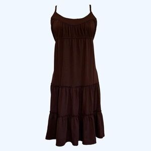 Dark Brown Babydoll Cami Midi Dress